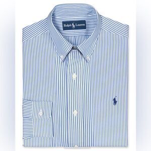 Ralph Lauren Blake Button down Shirt Striped Blue size small 16 32/33